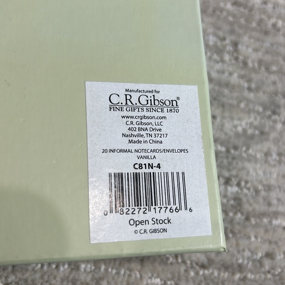 20 Vanilla Informal Notecards & Envelopes by CR Gibson - Picture 3 of 3